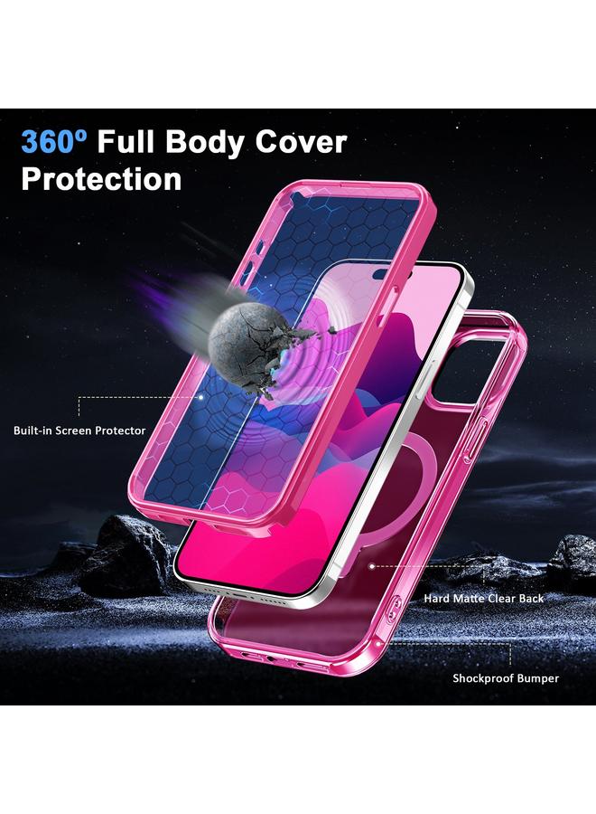 اس-توب جراب لهاتف iPhone 14 Plus مصنوع من الجلد غير اللامع مع حامل MagSafe 360 جراب كامل للجسم - Image 4