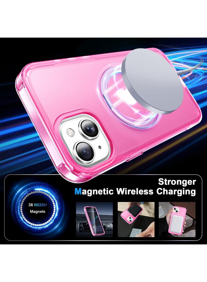 اس-توب جراب لهاتف iPhone 14 Plus مصنوع من الجلد غير اللامع مع حامل MagSafe 360 جراب كامل للجسم - Image 2