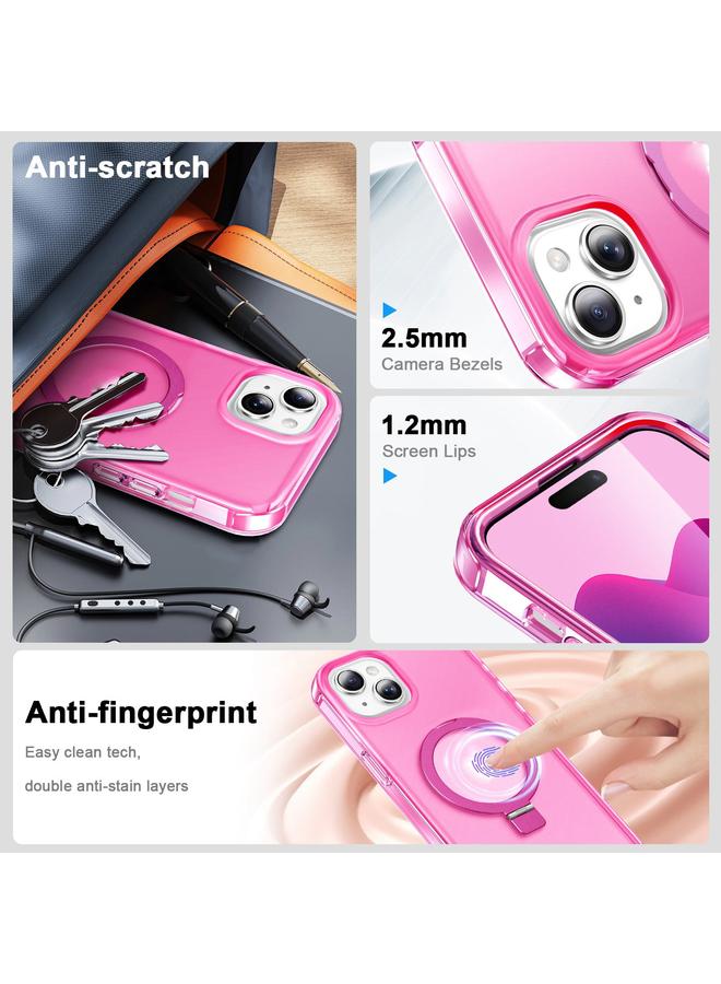 اس-توب جراب لهاتف iPhone 14 Plus مصنوع من الجلد غير اللامع مع حامل MagSafe 360 جراب كامل للجسم - Image 5