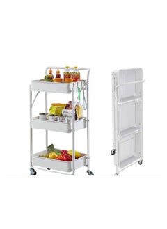 Generic Foldable storage cart on wheels for kitchen, laundry room, living room and bathroom  - Image 1