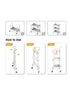 Generic Foldable storage cart on wheels for kitchen, laundry room, living room and bathroom  - Image 3
