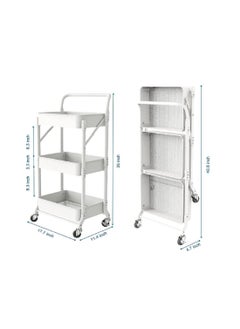 Generic Foldable storage cart on wheels for kitchen, laundry room, living room and bathroom  - Image 2