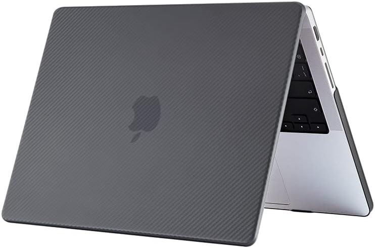 سيفن لاين متوافق مع حافظة MacBook Air 13 بوصة شريحة M2/M3/M4 2022-2025 لـ 13.6 بوصة موديل A2681/A3113/A3240 حافظة صلبة للكمبيوتر المحمول مع غطاء لوحة مفاتيح، (ألياف كربون) أسود - Image 4