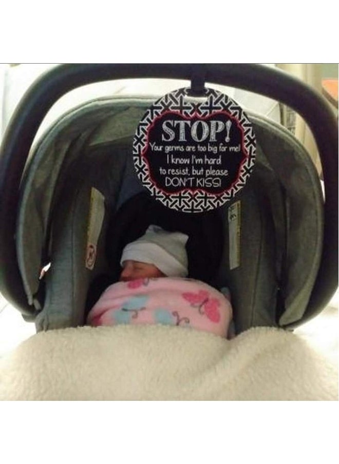Three Little Tots THREE LITTLE TOTS – No Kissing Baby Car Seat Sign or Stroller Tag - CPSIA Safety Tested  - Image 4