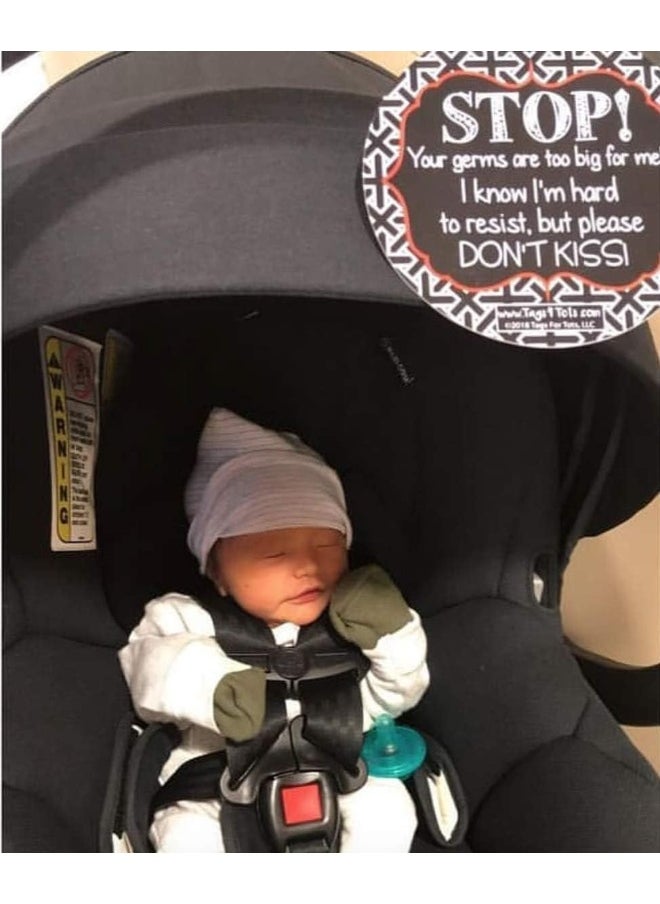 Three Little Tots THREE LITTLE TOTS – No Kissing Baby Car Seat Sign or Stroller Tag - CPSIA Safety Tested  - Image 3