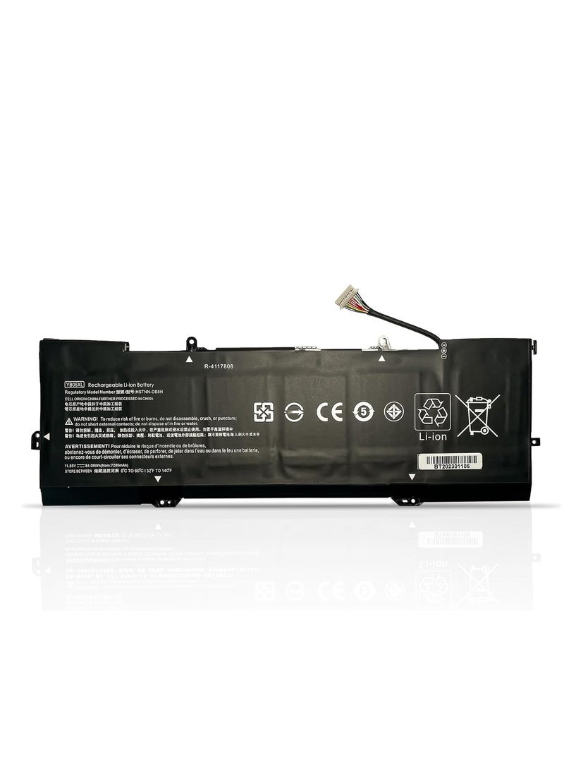Terabyte YB06XL HSTNN-DB8H 928427-271 YBO6XL YB06084XL TPN-Q200 926372-855 Replacement Laptop Battery for HP Spectre X360 15-CH 15-CH002TX 15-CH01 3TX 201 8 Series (11.55V 84.08Wh) - Image 1