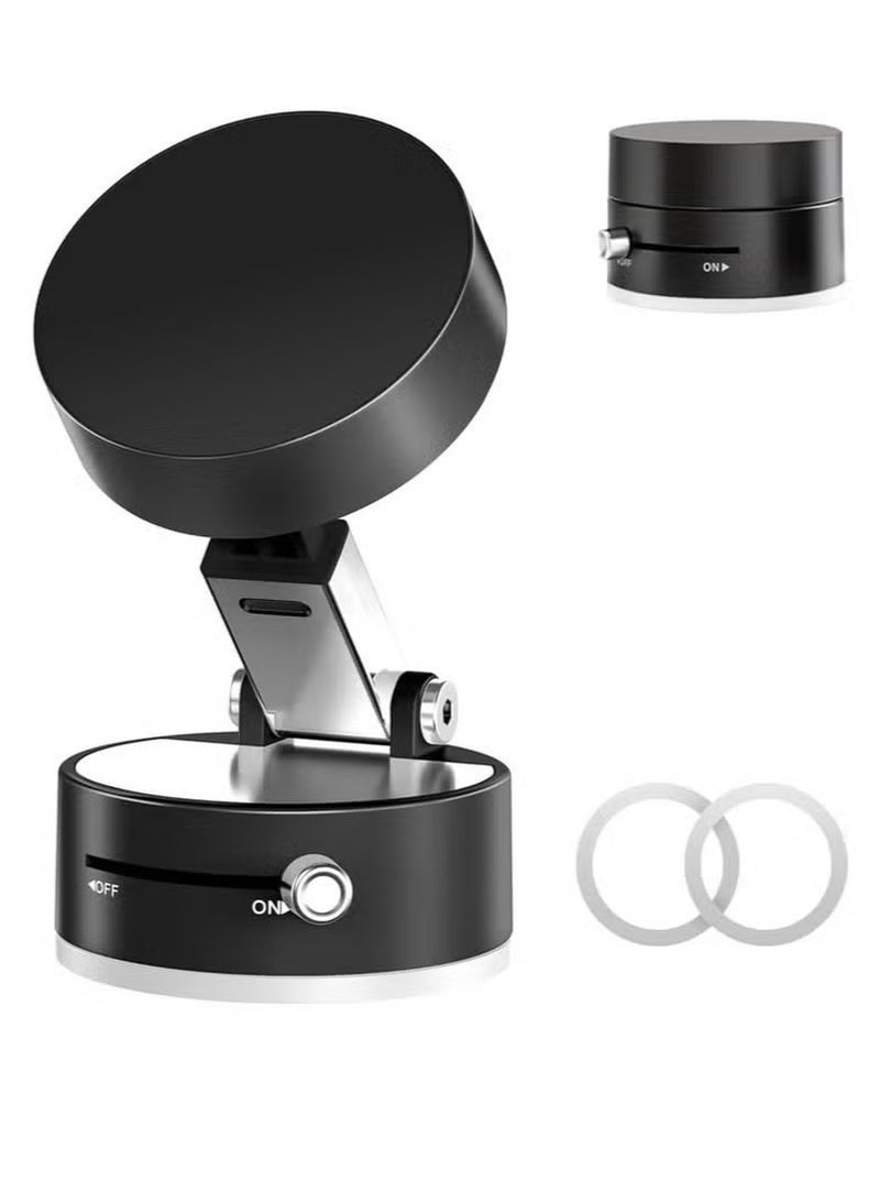 راكسوم حامل هاتف مغناطيسي للسيارة بالشفط الفراغي، حامل هاتف مغناطيسي للسيارة للوحة قيادة السيارة والشاحنة والزجاج الأمامي والطاولة مناسب للأجهزة اللوحية والهواتف الذكية ومجموعة مغناطيسية عالمية مسطحة - Image 4