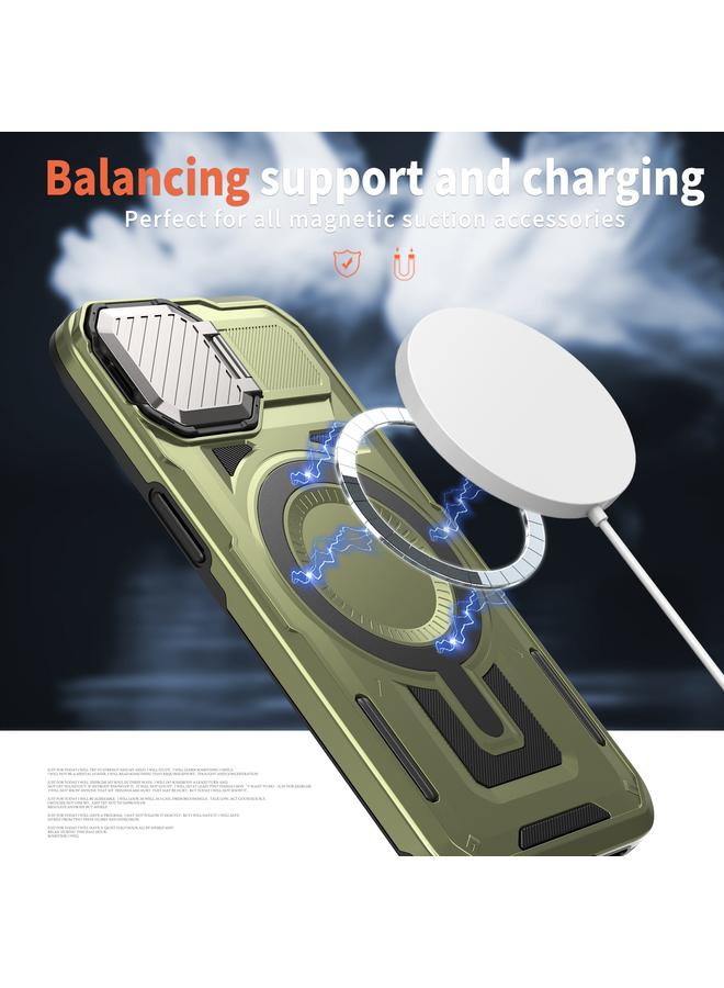 Zaboon Case For iPhone 13 Pro Max Shield Frame Holder MagSafe Phone Case - Image 4