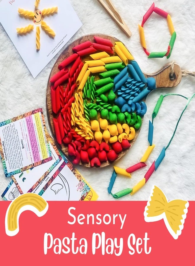 Lattooland Sensory Colourful Pasta Play Kit for Kid Activities | Lacing,Counting & Color Matching Activity Set | 3 Year old+ | 4 MultiColor & Pattern for Educational Fun | Montessori-Inspired Play Toy - Image 5