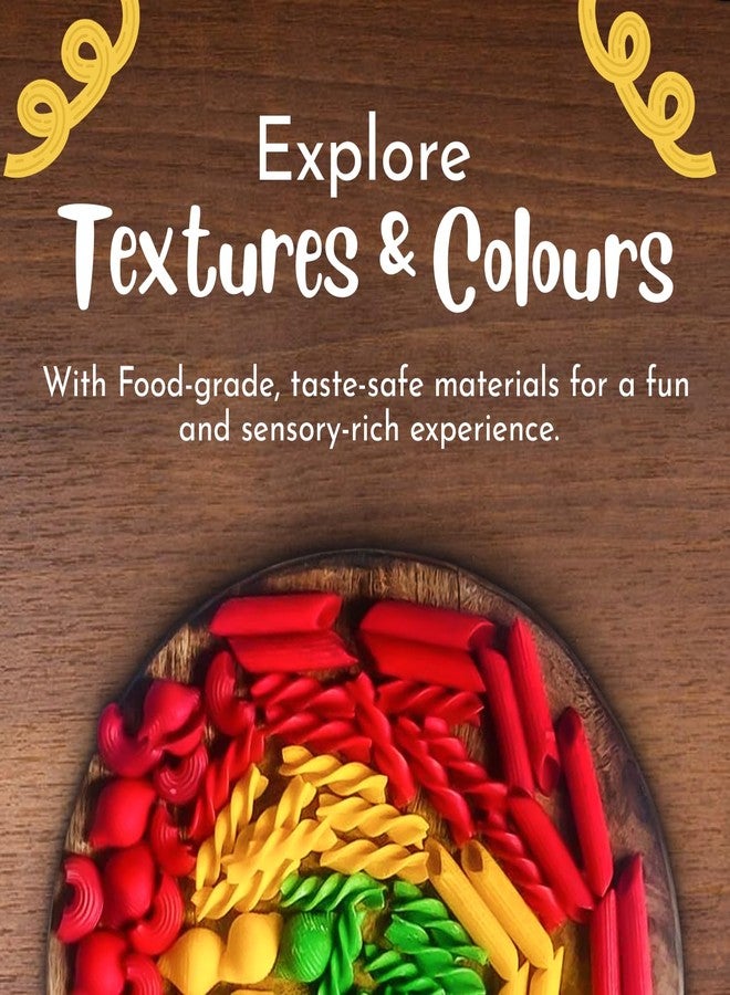 Lattooland Sensory Colourful Pasta Play Kit for Kid Activities | Lacing,Counting & Color Matching Activity Set | 3 Year old+ | 4 MultiColor & Pattern for Educational Fun | Montessori-Inspired Play Toy - Image 2