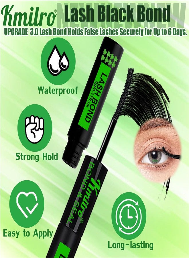 kmilro Lash Cluster Glue Bond and Seal Waterproof Eyelash Glue Upgrade 150Hours Strong Hold Long-Lasting 2 in 1 Lashes Bond and Seal Eyelashes Clusters DIY at Home Latex-Free for Sensitive Eyes, by Kmilro - Image 4