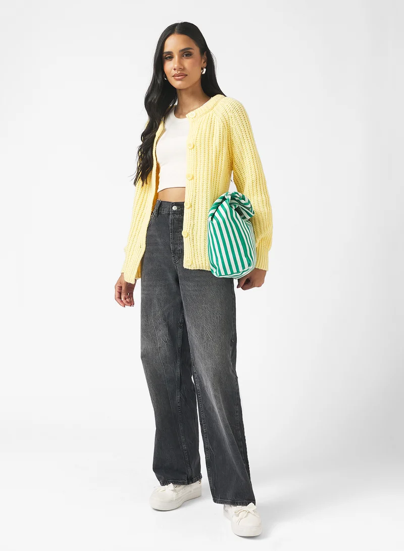 Ginger Slim Fit Knitted Button Down Cardigan