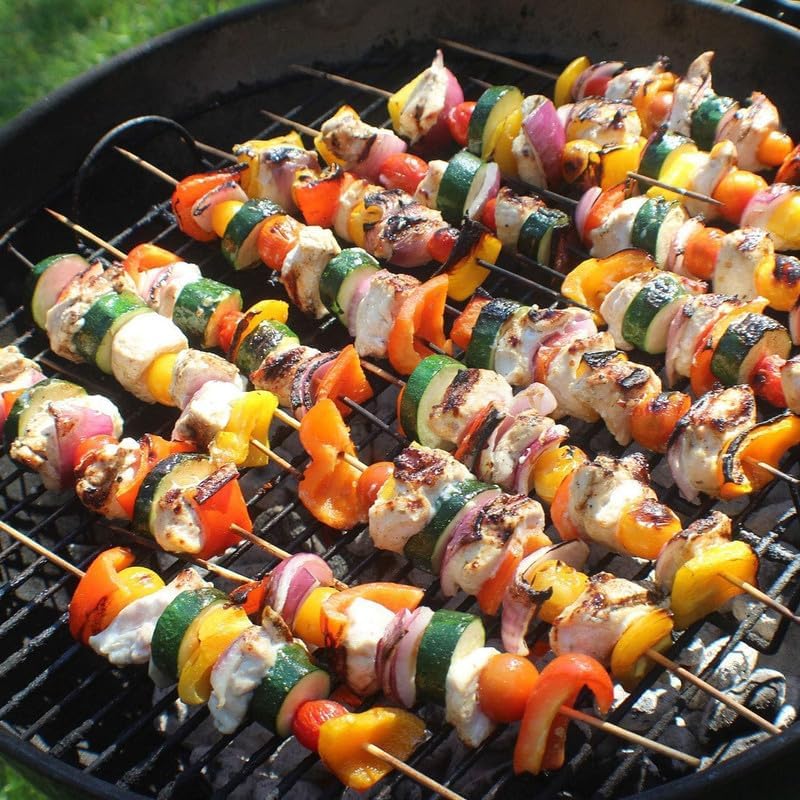 Bague Bamboo Sticks Skewer Natural (2.5 MM, 12 INCHES, Pack of 100), Natural Wooden Barbecue Kabob Skewers, Best for Grill, BBQ, Kebab, Marshmallow Roasting or Fruit Sticks - Image 3