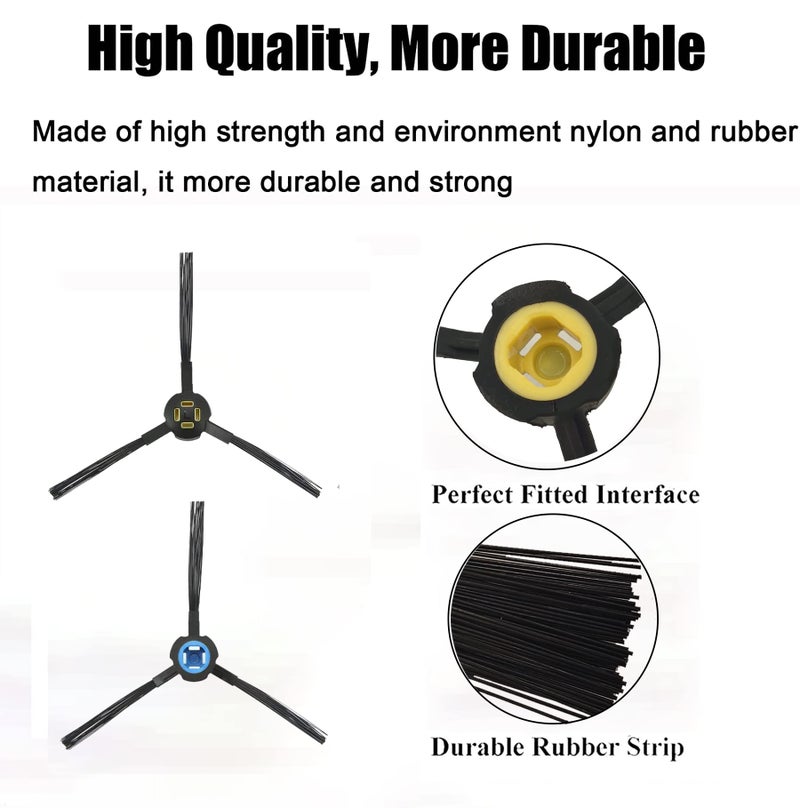 Detetap 6pcs Replacement Side Brushes for Ilife V8 V80 V8S X800 X785 X750 A9S A7 Robot Vacuum Cleaner Accessories 3pairs Left&Right Blue&Yellow - Image 3