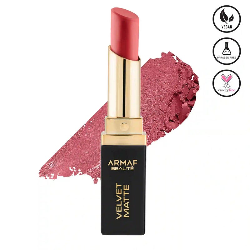 Armaf Beaute Makeup Velvet Matte Bullet Lipstick Sophia 2.6g, Rich & Hydrating Lip Colour with Shea Butter, Non Drying & Lightweight Lip Stick, Comfortable & Long Lasting Finish, Weightless Formula - Image 1