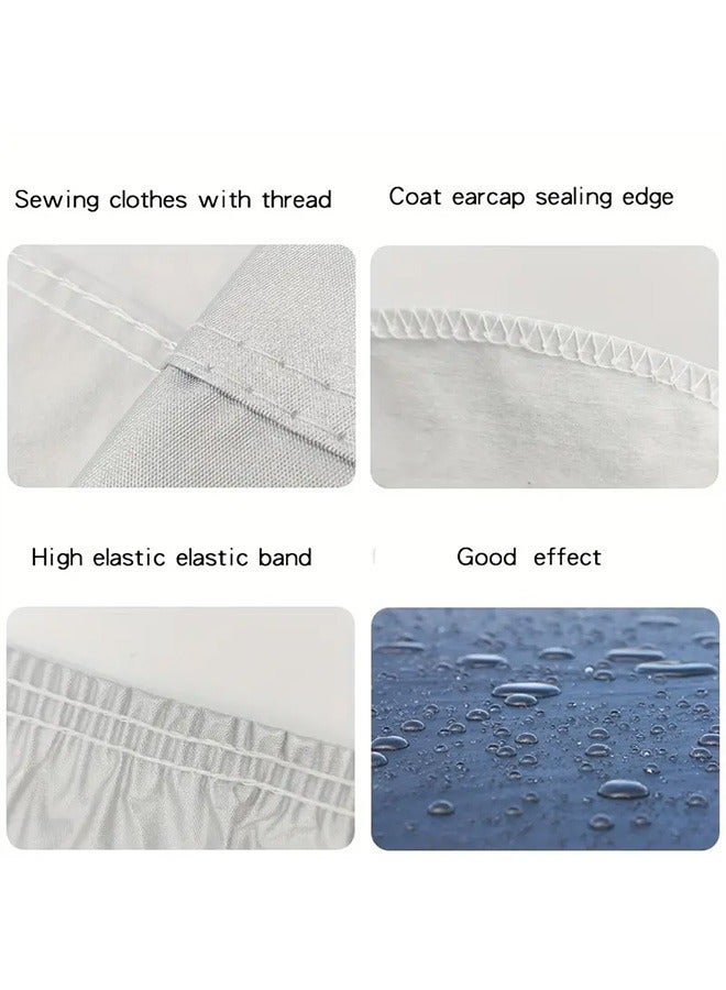 Generic Folding Car Cover With Side Door Zipper All-Weather Uv Protection Car Heat Shield Anti-Scratch Elastic Band Auto Parts For Suv Cars Honda Toyota Hyundai Ford Suzuki/4.65*1.85*1.6M - Image 5