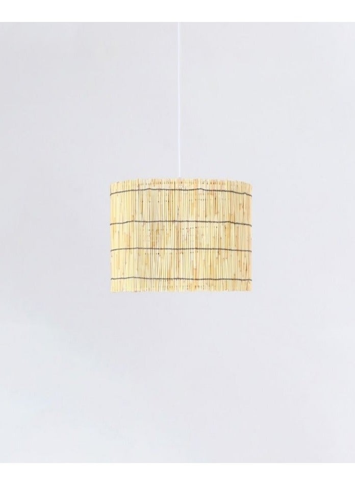 bilutih Chandelier Light Fixture, Farmhouse Rattan Pendant Light Fixture, Rustic Rope Woven Cage Pendant Lamp Shade, Semi Flush Mount Ceiling Light for Kitchen Island, Living Room, Dining Room, Bedroom 