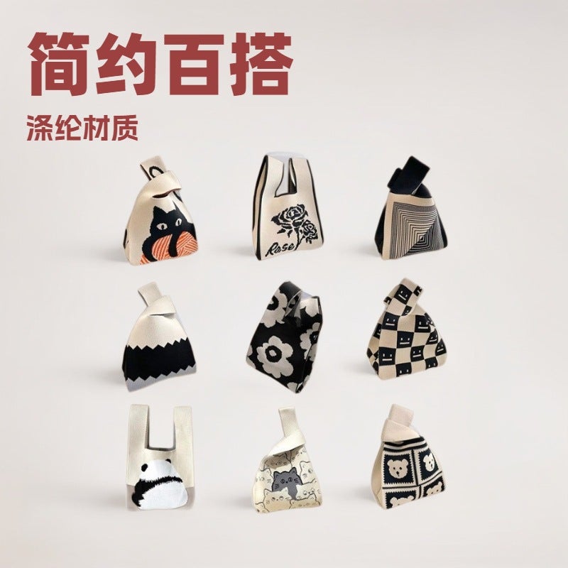 Fresh Cross-Body Bag, Knitted Bag, Wrist Bag, Handbag, Tote Bag, Knitted Bag, Tote Bag, Women'S Bag, Woven Bag - Image 2