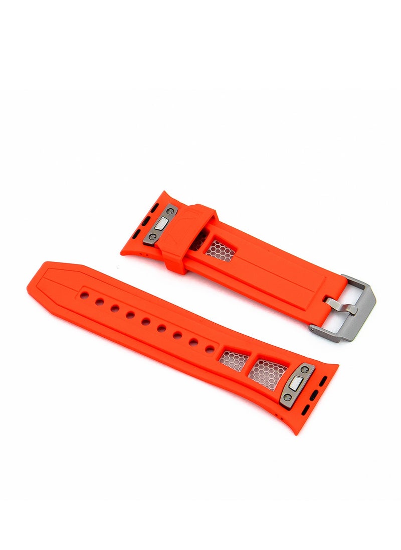MOCOM 49mm Watch Straps Silicone Rubber For Apple Watch Mocom Orange  - Image 3