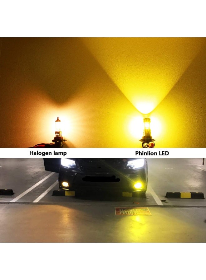 3800 لومن H8 H11 LED مصابيح الضباب الأصفر سوبر برايت H11LL H16 LED استبدال المصابيح للسيارات شاحنة DRL ومصابيح الضباب ، 3000K الذهبي الأصفر - Image 5