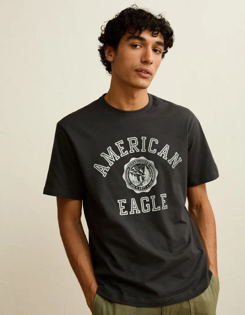 American Eagle AE Standard Fit Graphic Logo T-Shirt