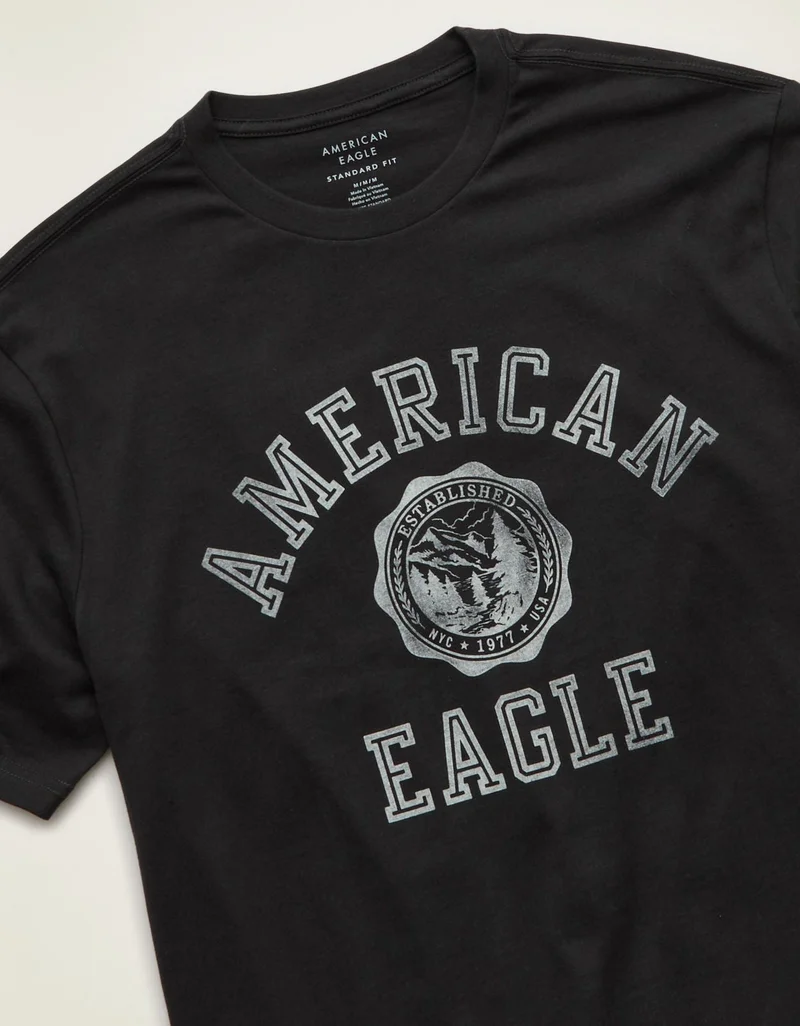 American Eagle AE Standard Fit Graphic Logo T-Shirt