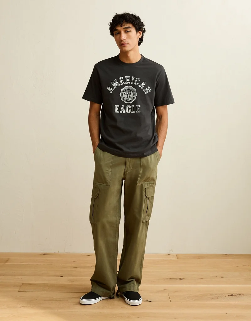 American Eagle  AE Standard Fit Graphic Logo T-Shirt for Men | Best Price UAE