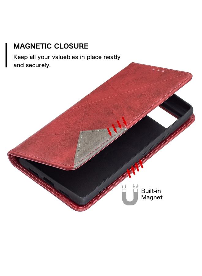 اس-توب جراب لهاتف Google Pixel 6، جراب جلدي مغناطيسي أفقي غير مرئي مع حامل وفتحات للبطاقات وإطار للصور - Image 5