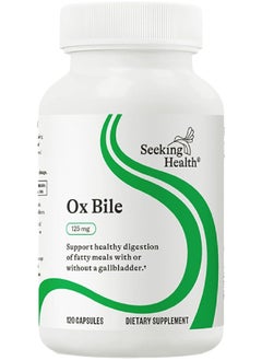 Seeking Health Ox Bile 125 - Digestive Enzyme & Gallbladder Support Supplement - Vegetarian Capsule with Digestive Enzymes - 120 Capsules