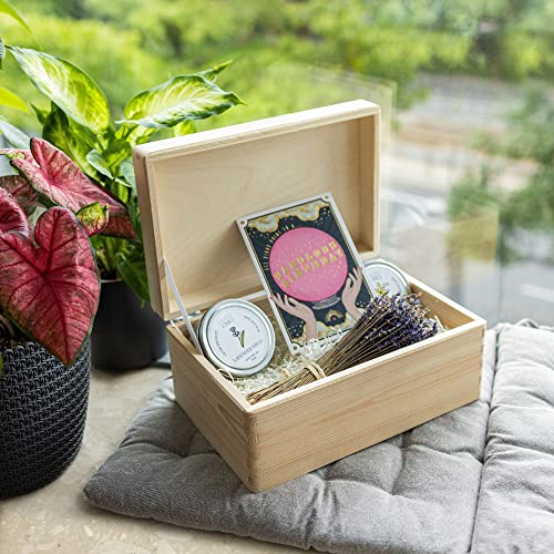 Creative Deco Large Wooden Storage Box with Hinged Lid | 11.8 x 7.87 x 5.51 inches (+-0.5) | Plain Unpainted Gift Box for Tool Toy Shoes Crafts Clothes Jewelry | ROUGH & UNSANDED Wood Keepsake Chest - Image 4