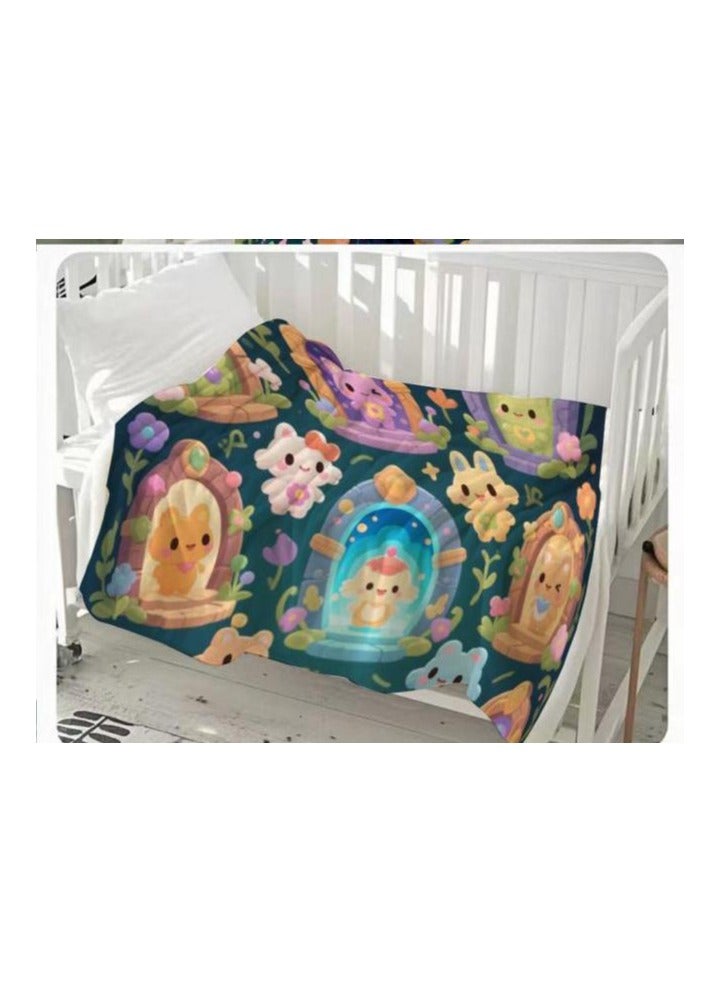 عام بطانية رقيقة من الفانيلا (دافئة ومريحة، ومناسبة للنوم واستخدام الألعاب وإزالة الغبار ومقاومة للرمل) 150 سم * 200 سم - 761 - Image 1