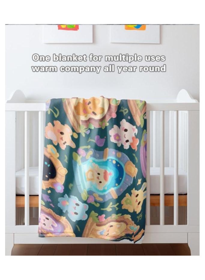 عام بطانية رقيقة من الفانيلا (دافئة ومريحة، ومناسبة للنوم واستخدام الألعاب وإزالة الغبار ومقاومة للرمل) 150 سم * 200 سم - 761 - Image 4