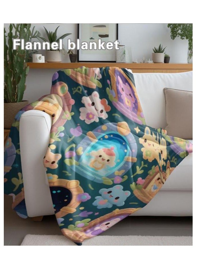 عام بطانية رقيقة من الفانيلا (دافئة ومريحة، ومناسبة للنوم واستخدام الألعاب وإزالة الغبار ومقاومة للرمل) 150 سم * 200 سم - 761 - Image 5