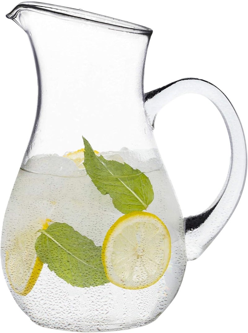 Glaver's Glass Water Pitcher with Spout – Elegant Serving Carafe for Water, Juice, Sangria, Lemonade, and Cocktails – Crystal-Clear Glass Beverage Pitcher. - Image 1