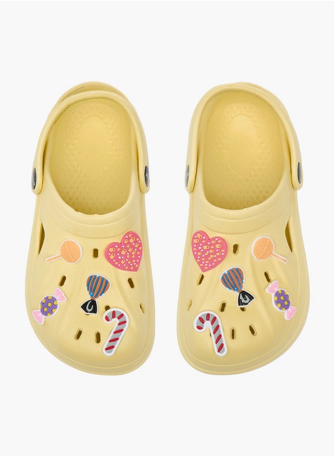 Aqua Applique Detail Clogs with Backstrap  - Image 1