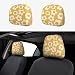 YANGDADA Vintage Groovy Flowers Cute Car Head Rest Covers 2 Piece Elastic Car Seat Headrest Protector Universal Fit Most Vehicles Auto Interior Accessories for Women Men - Image 2