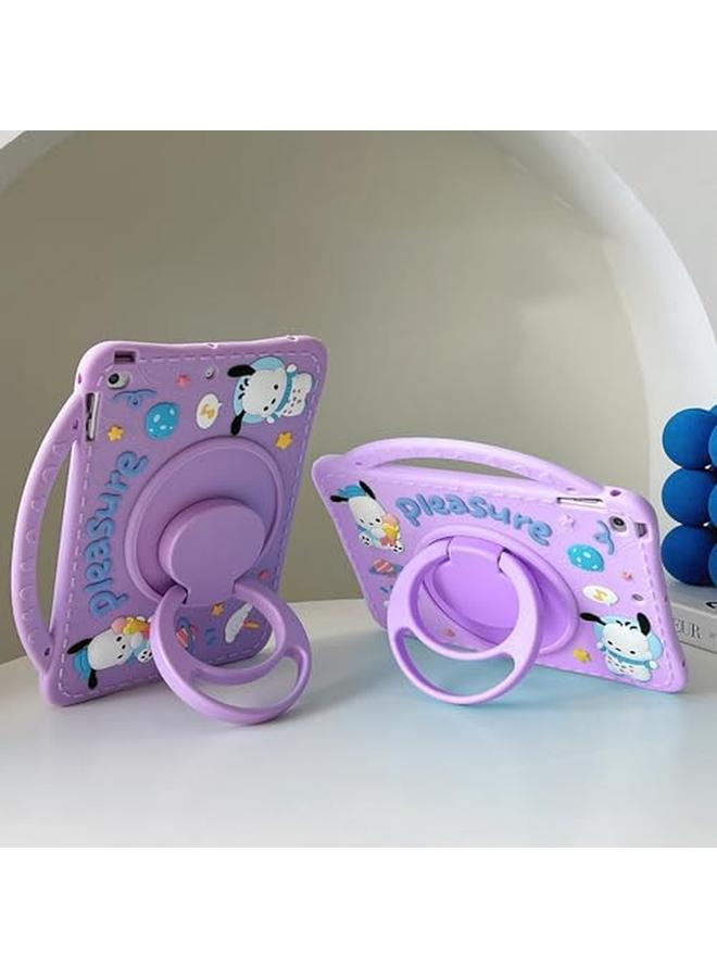 إيروريكس حافظة تابلت لجهاز سامسونج جالكسي تاب A9 بلس مقاس 11 بوصة للأطفال، حافظة جالكسي تاب A9 بلس مع مقبض دوار 360 درجة وحزام كتف مقاوم للصدمات من السيليكون 3Dcase (أرجواني) - Image 4