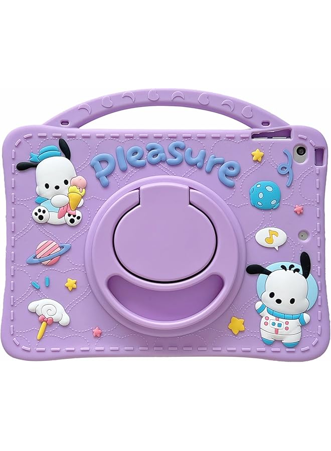 إيروريكس حافظة تابلت لجهاز سامسونج جالكسي تاب A9 بلس مقاس 11 بوصة للأطفال، حافظة جالكسي تاب A9 بلس مع مقبض دوار 360 درجة وحزام كتف مقاوم للصدمات من السيليكون 3Dcase (أرجواني) - Image 1