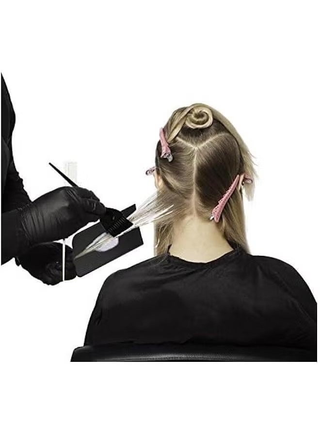 Black Makeup Cape Water Proof Beauty Salon Shorty Smock Lightweight Combout Beard Apron Shortie Makeup Bib Styling Shampoo Cape for Makeup Artist Beautician. - Image 5
