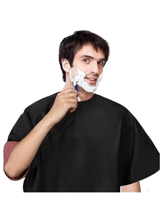 Black Makeup Cape Water Proof Beauty Salon Shorty Smock Lightweight Combout Beard Apron Shortie Makeup Bib Styling Shampoo Cape for Makeup Artist Beautician. - Image 3