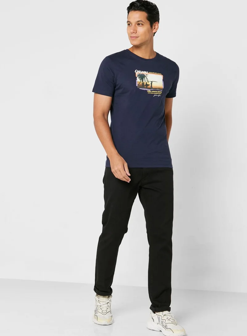 JACK & JONES Graphic Crew Neck T-Shirt