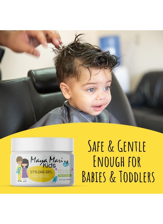 MAYA MARI MAYA MARI Kids Hair Styling Gel with Coconut Fruit Extract | Safe & Gentle Baby Hair Gel | Sulfate-Free Toddler Hair Products for Boys & Girls, 12 oz  - Image 3