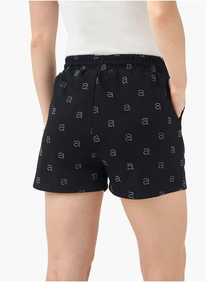 2Xtremz 2Xtremz Embellished Shorts with Drawstring Closure and Pockets