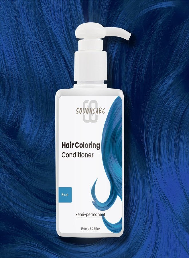 SOVONCARE Hair Color Depositing Conditioner, Blue Semi Permanent Hair Color Conditioner for Colored Hair 5.28 OZ, Hair Dye Conditioner Results in 10 Mins, Haircare Color Cruelty-Free - Image 2