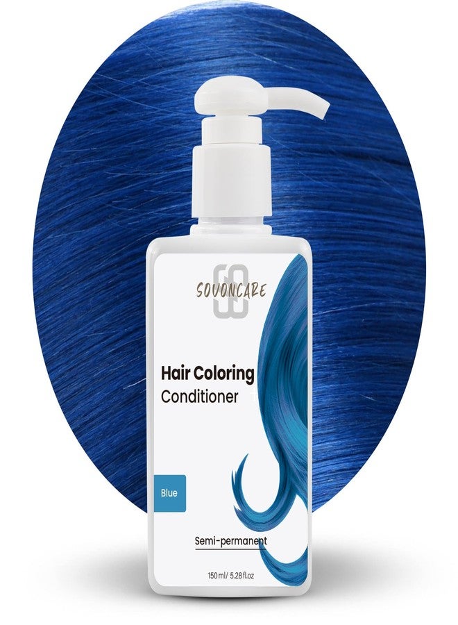 SOVONCARE Hair Color Depositing Conditioner, Blue Semi Permanent Hair Color Conditioner for Colored Hair 5.28 OZ, Hair Dye Conditioner Results in 10 Mins, Haircare Color Cruelty-Free - Image 1