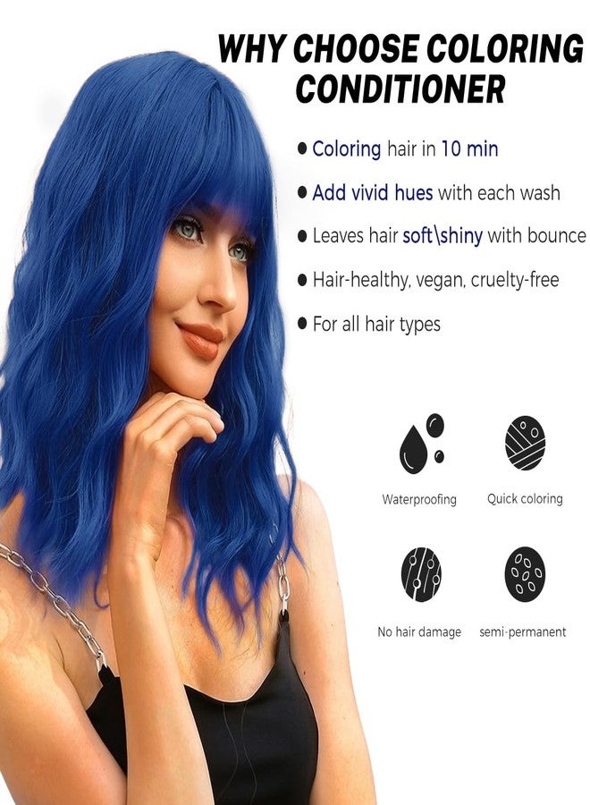 SOVONCARE Hair Color Depositing Conditioner, Blue Semi Permanent Hair Color Conditioner for Colored Hair 5.28 OZ, Hair Dye Conditioner Results in 10 Mins, Haircare Color Cruelty-Free - Image 5