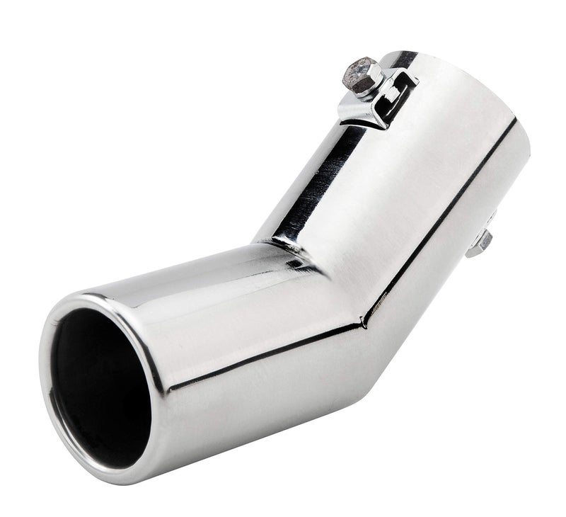 Automaze Universal Fits Car Bent Round Shaped Stainless Steel Exhaust Tail Muffler Tip Pipe 63mm (A-19) - Image 4