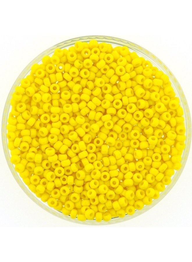 Miyuki Seed Beads 8/0 Opaque Yellow 22gram Tube of Beads - Image 5