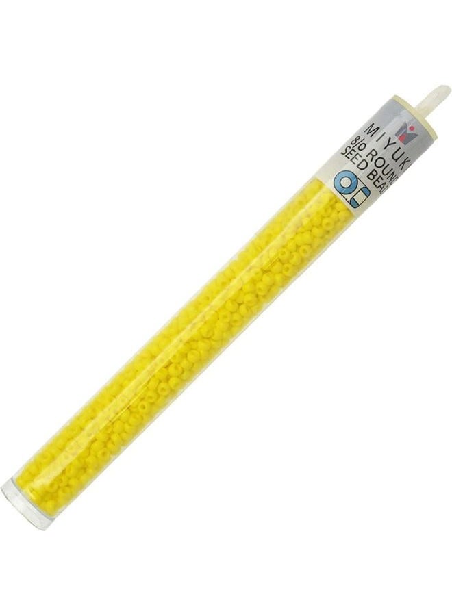 Miyuki Seed Beads 8/0 Opaque Yellow 22gram Tube of Beads - Image 3