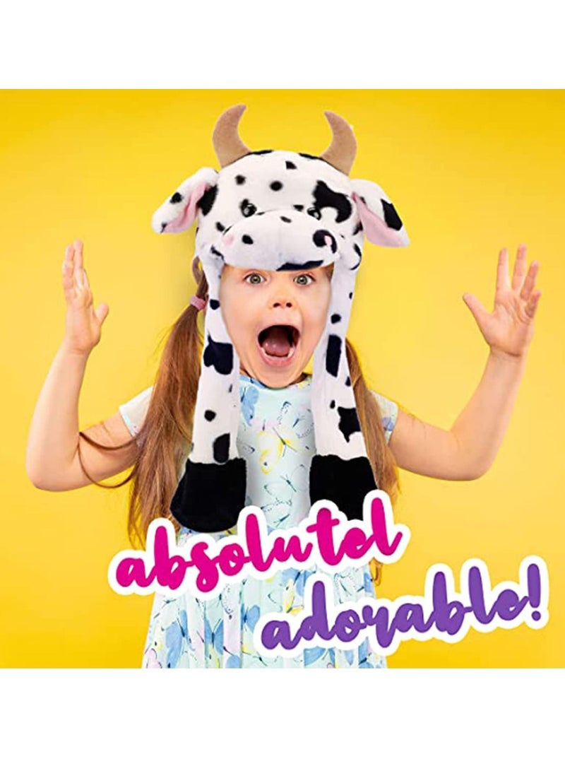 Y&D Animal Hat with Ears Moving Jumping Pop Up Beating Plush Dress Up, Funny Party Stuffed Sloth Halloween Costume Toy Cozy Fleece Winter for Kids Teens 22''  - Image 2